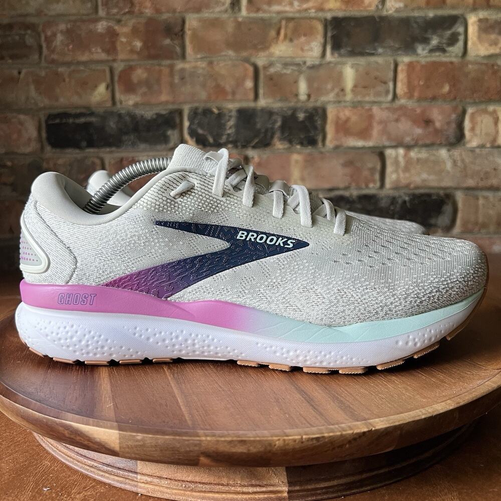 Brooks Ghost 16 Women's 9.5 D Gray Purple Neutral Cushion Running Shoes Sneakers - Picture 9 of 16